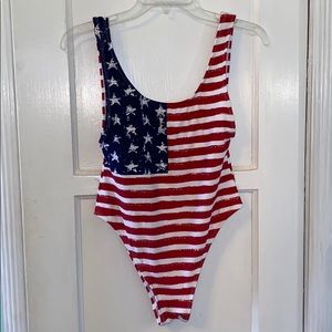 American Flag One Piece Swimsuit
